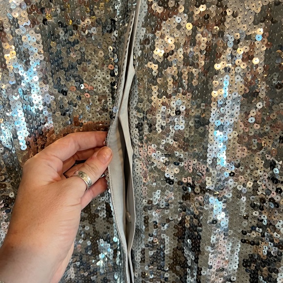 NWT Good American Sequin Button Down Shirt - Picture 6 of 10